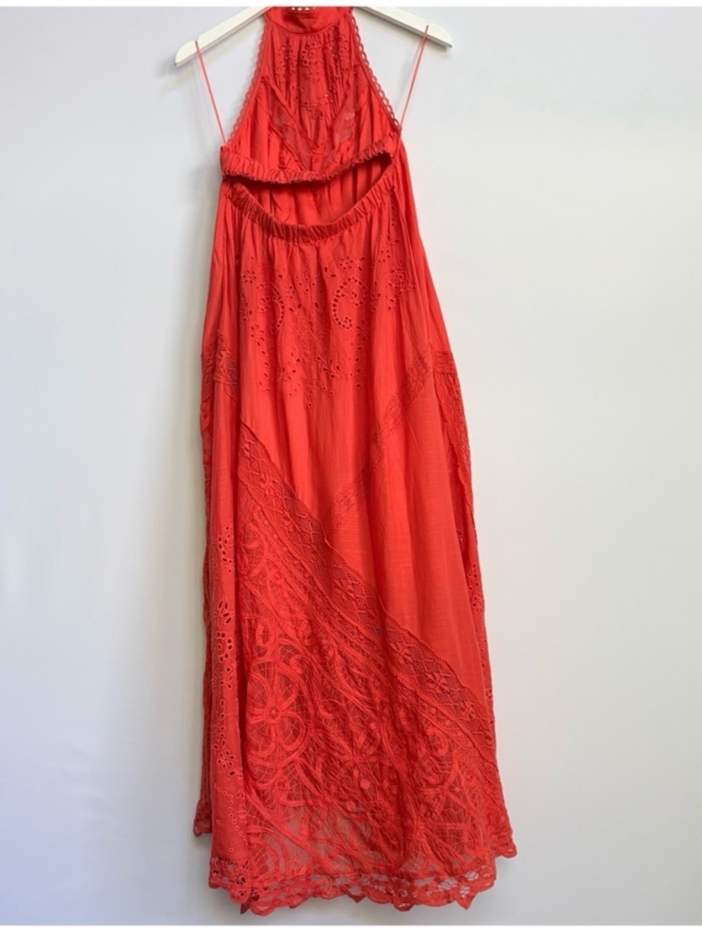 NWT Anthropologie Halter Cutwork Lace Dress, XS - Picture 9 of 17